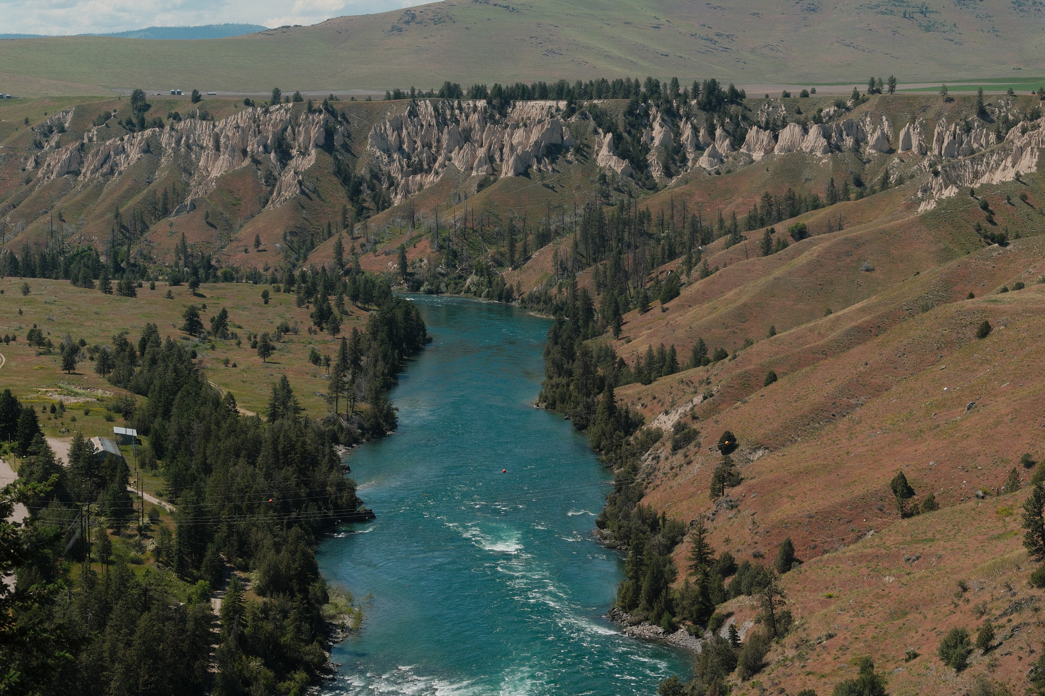 Looking west at the flathead river from the Kerr dam view point